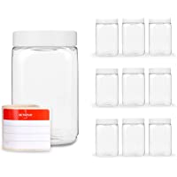 10 x 300 ml Octopus Recipiente PET con tapa de rosca para alimentos- pintura- aceite- polvos- recipiente de plástico con…